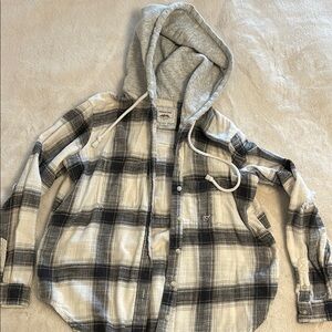 American eagle Plaid Hooded flannel